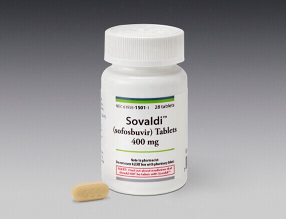 丙肝新药sovaldi(sofosbuvir,400mg片剂 图片来源:oneyao.net