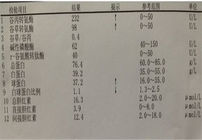 丙肝肝功能化验单_有来医生