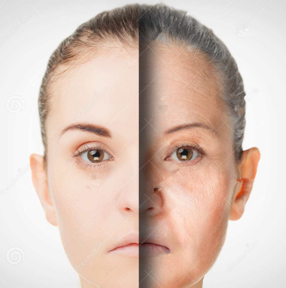 皮肤老化的女性图片