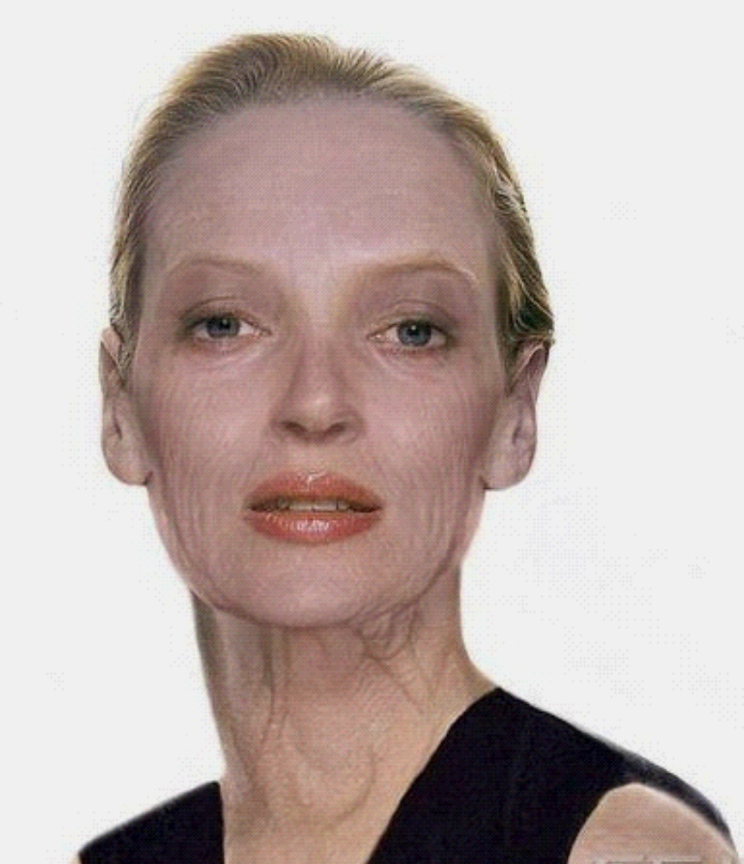 皮肤老化老年女性面部图片