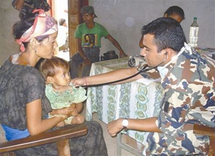 尼泊尔西部暴发痢疾的图片