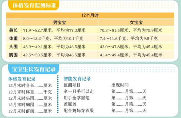 宝宝发育指标对照表 (8)