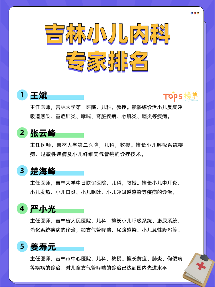 吉林小儿内科专家排名