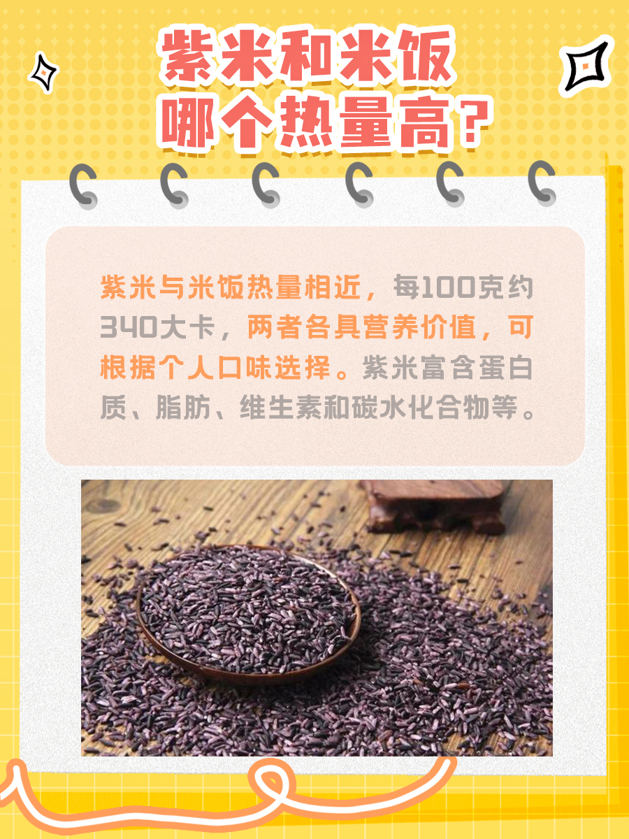 紫米VS米饭:热量大比拼!