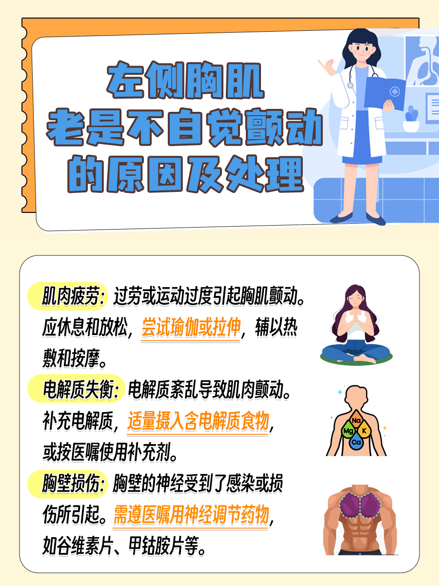 左侧胸肌老是不自觉颤动，原因与应对策略来了！