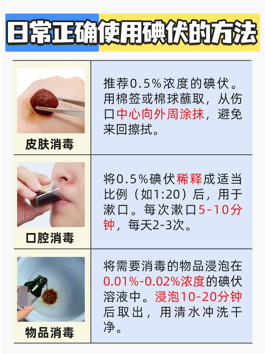 碘伏0.2%和0.5%区别比拼!你用对了吗?