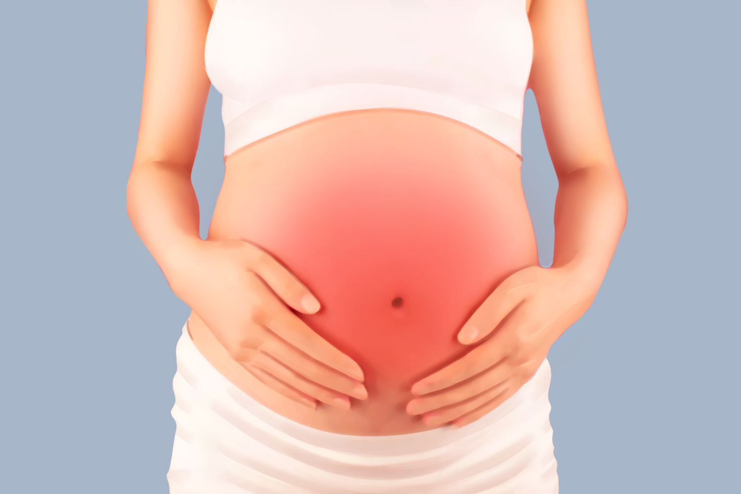 宫缩全腹部疼痛图