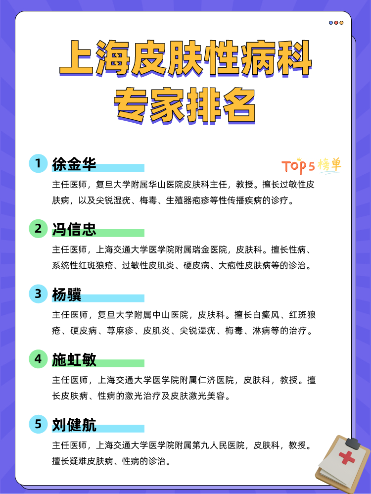 上海皮肤性病科专家排名