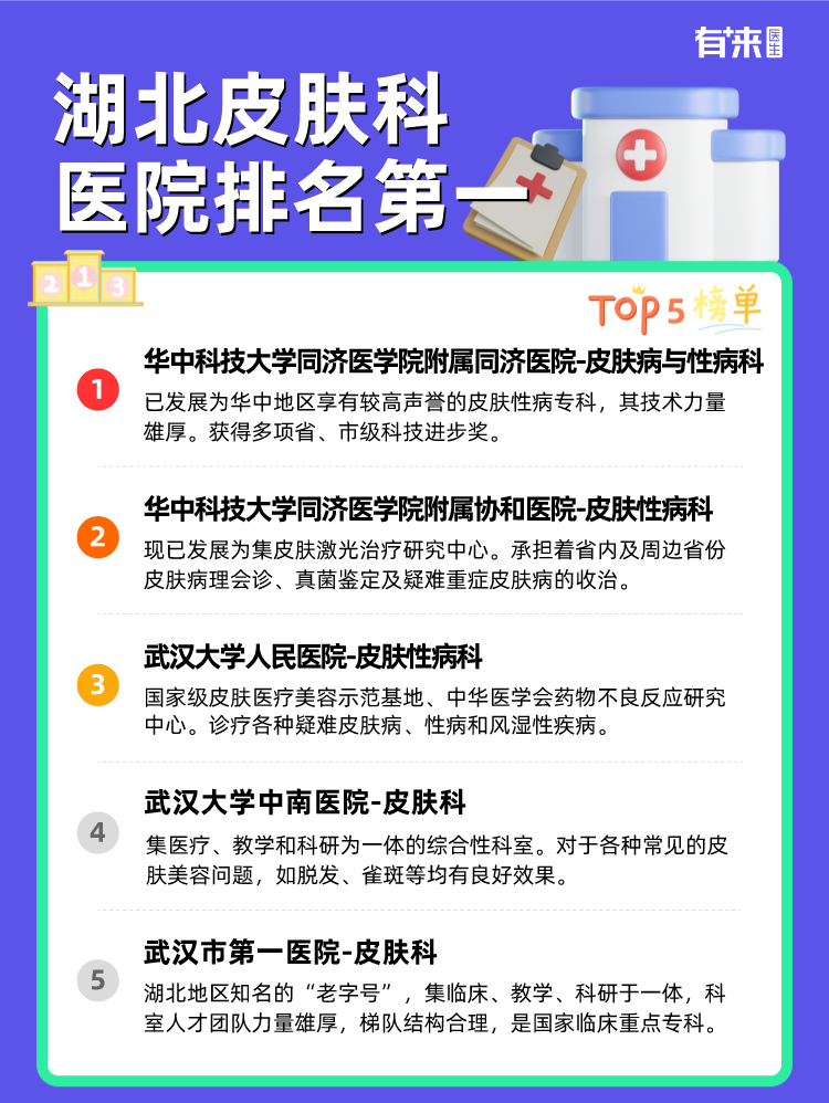 湖北皮肤科医院排名第一