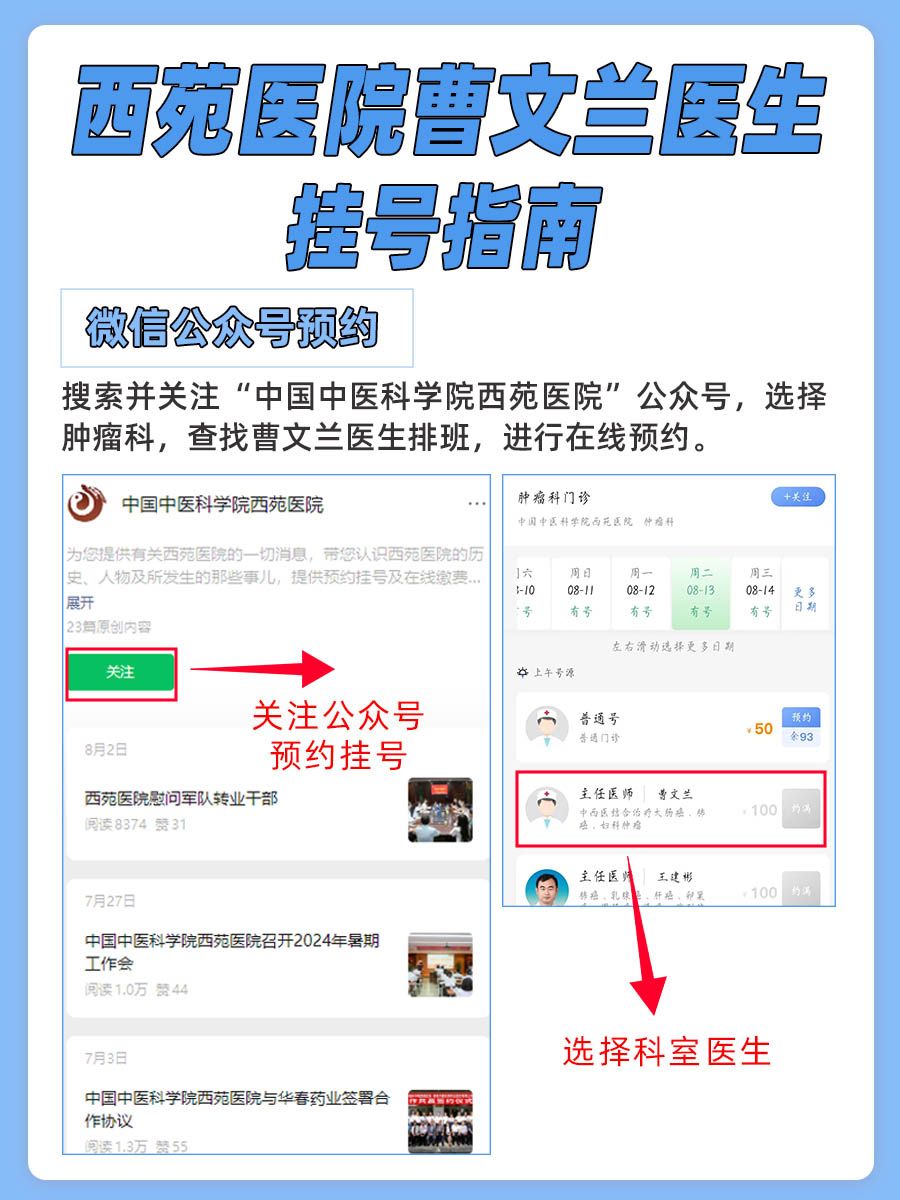 西苑医院曹文兰医生怎么样？怎么挂号？