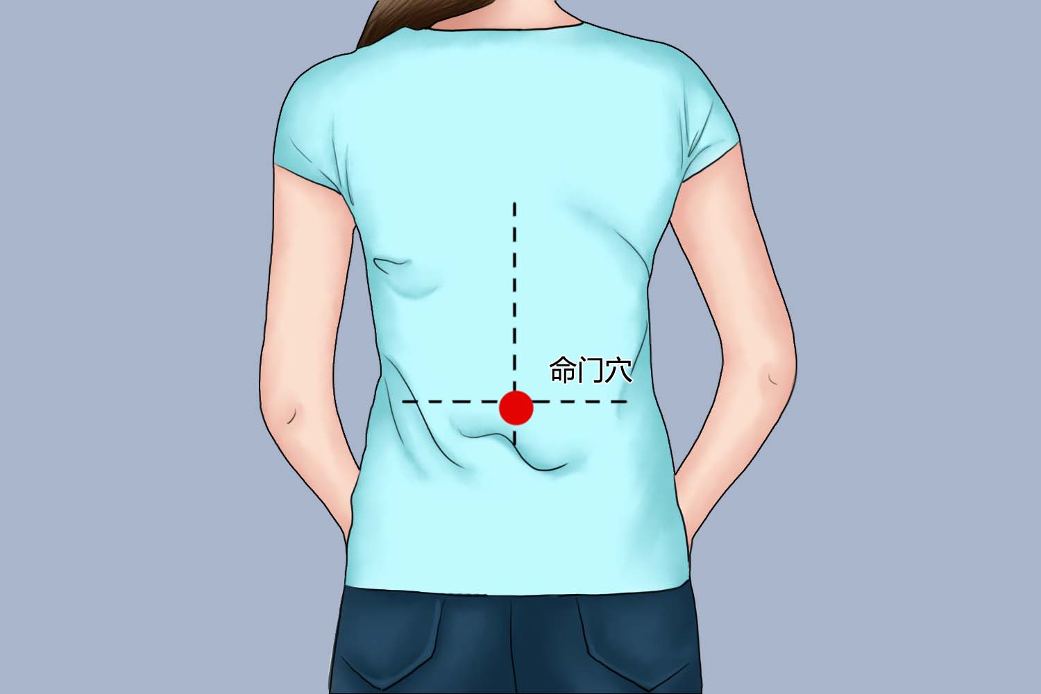 艾灸腰部位置图