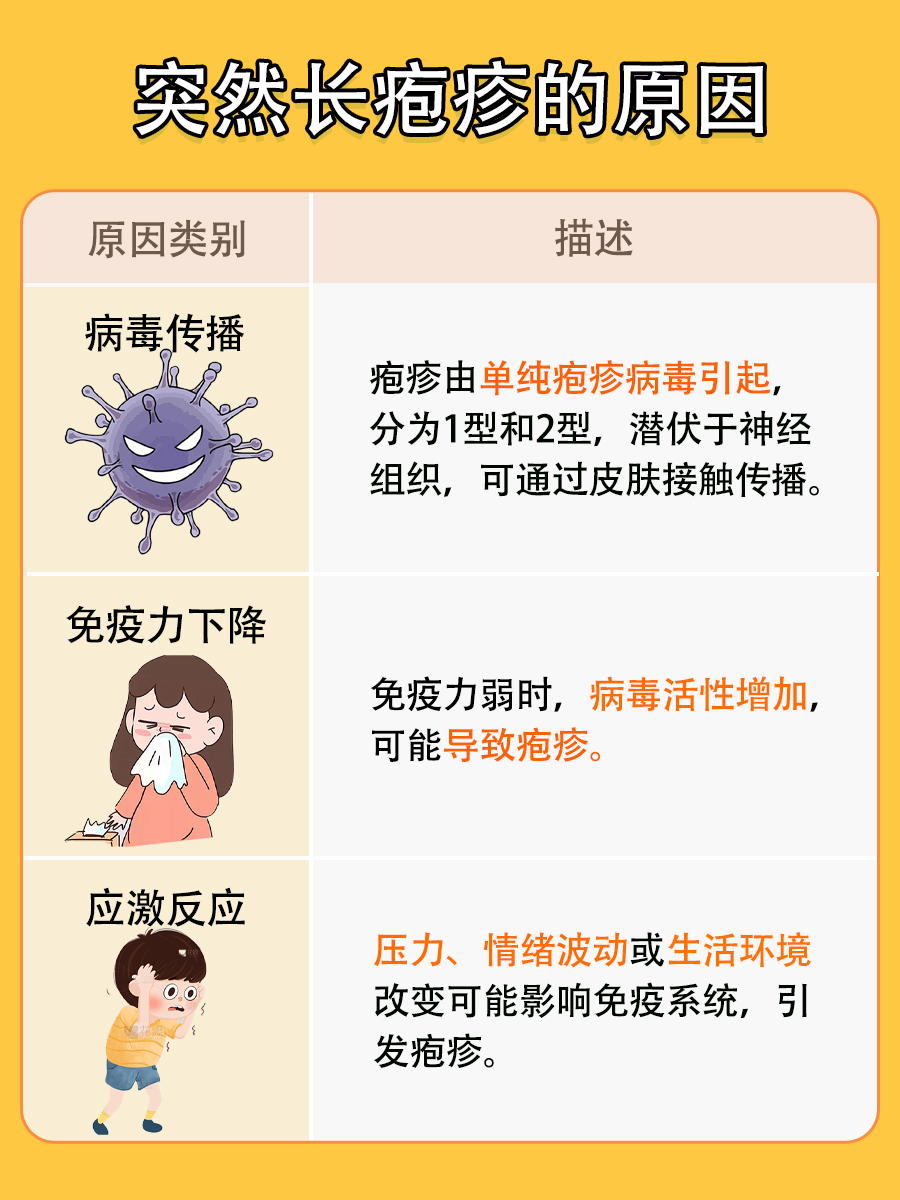 揭秘：突然长疱疹的原因