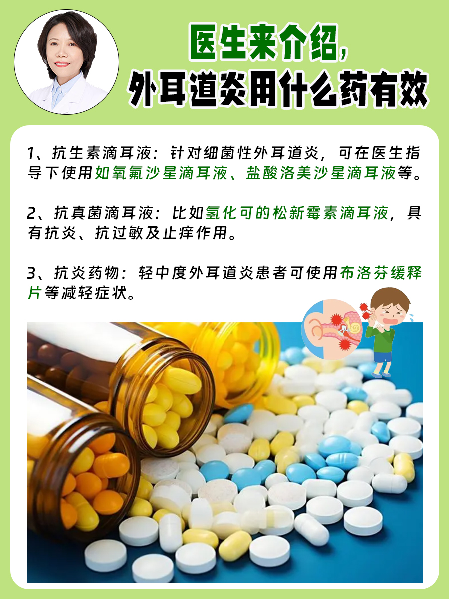 医生来介绍，外耳道炎用什么药有效