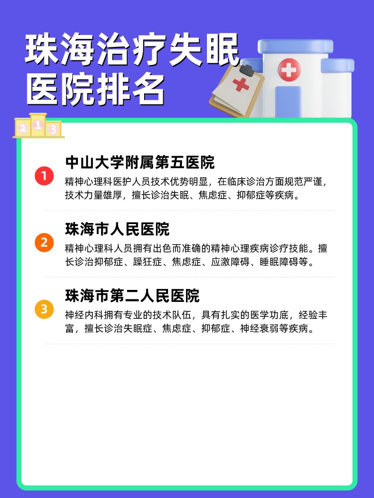 珠海治疗失眠医院排名