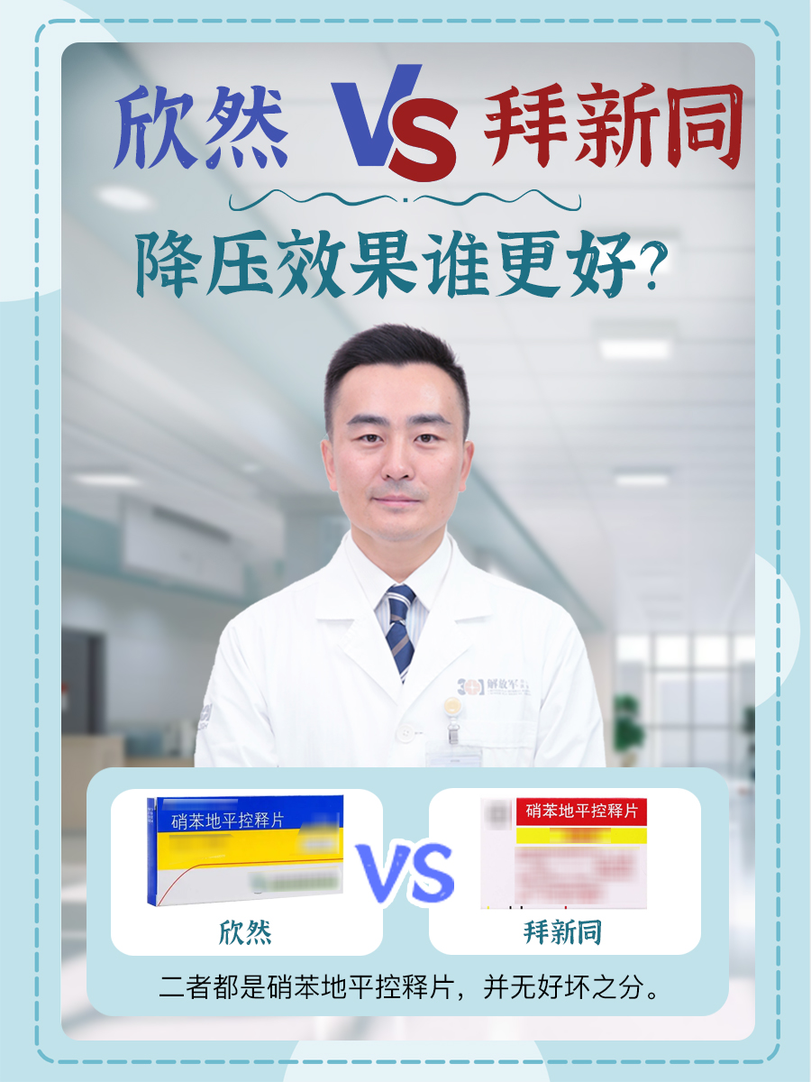 欣然VS拜新同：降压效果谁更好？