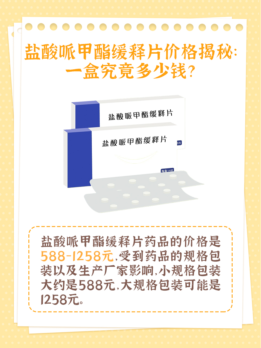 盐酸哌甲酯缓释片价格揭秘:一盒究竟多少钱?