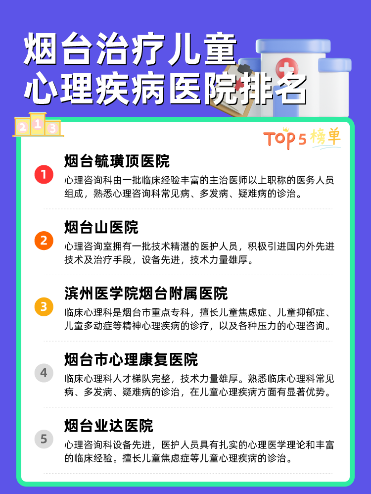 烟台治疗儿童心理疾病医院排名