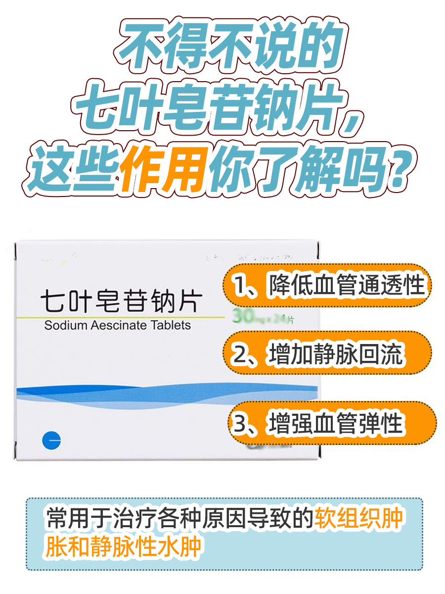 不得不说的七叶皂苷钠片，这些作用你了解吗？