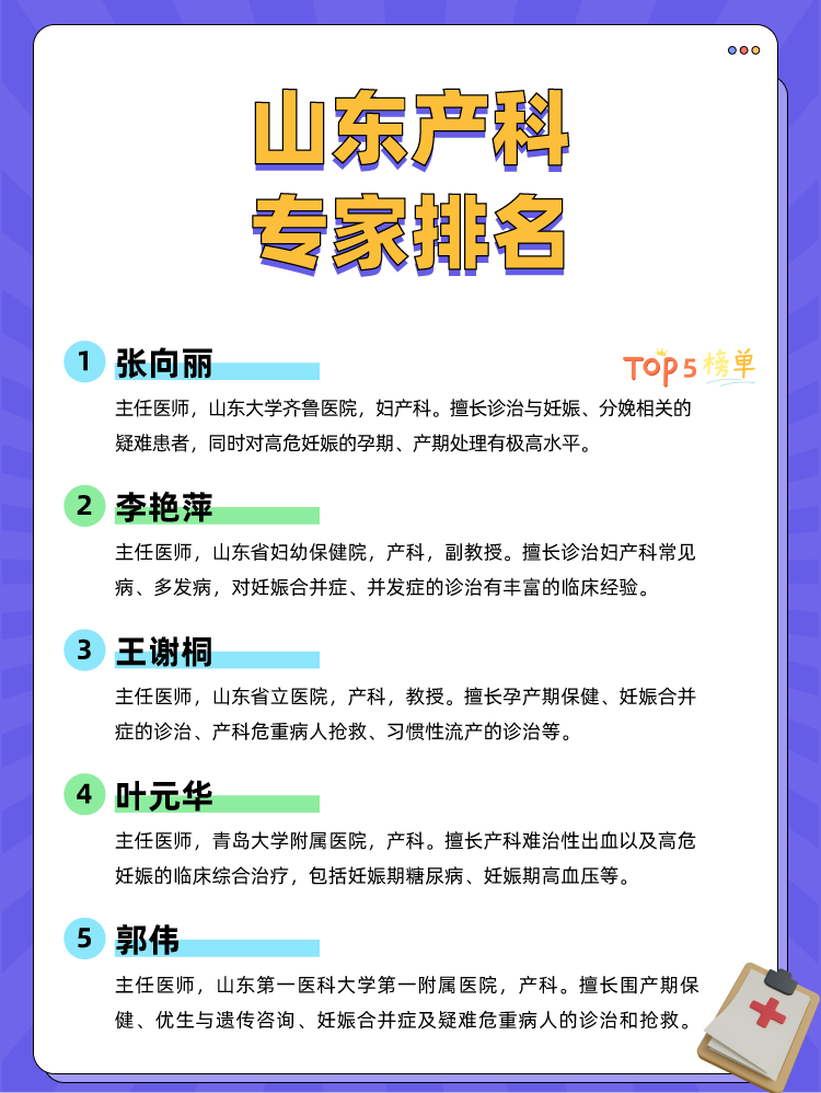 山东产科专家排名