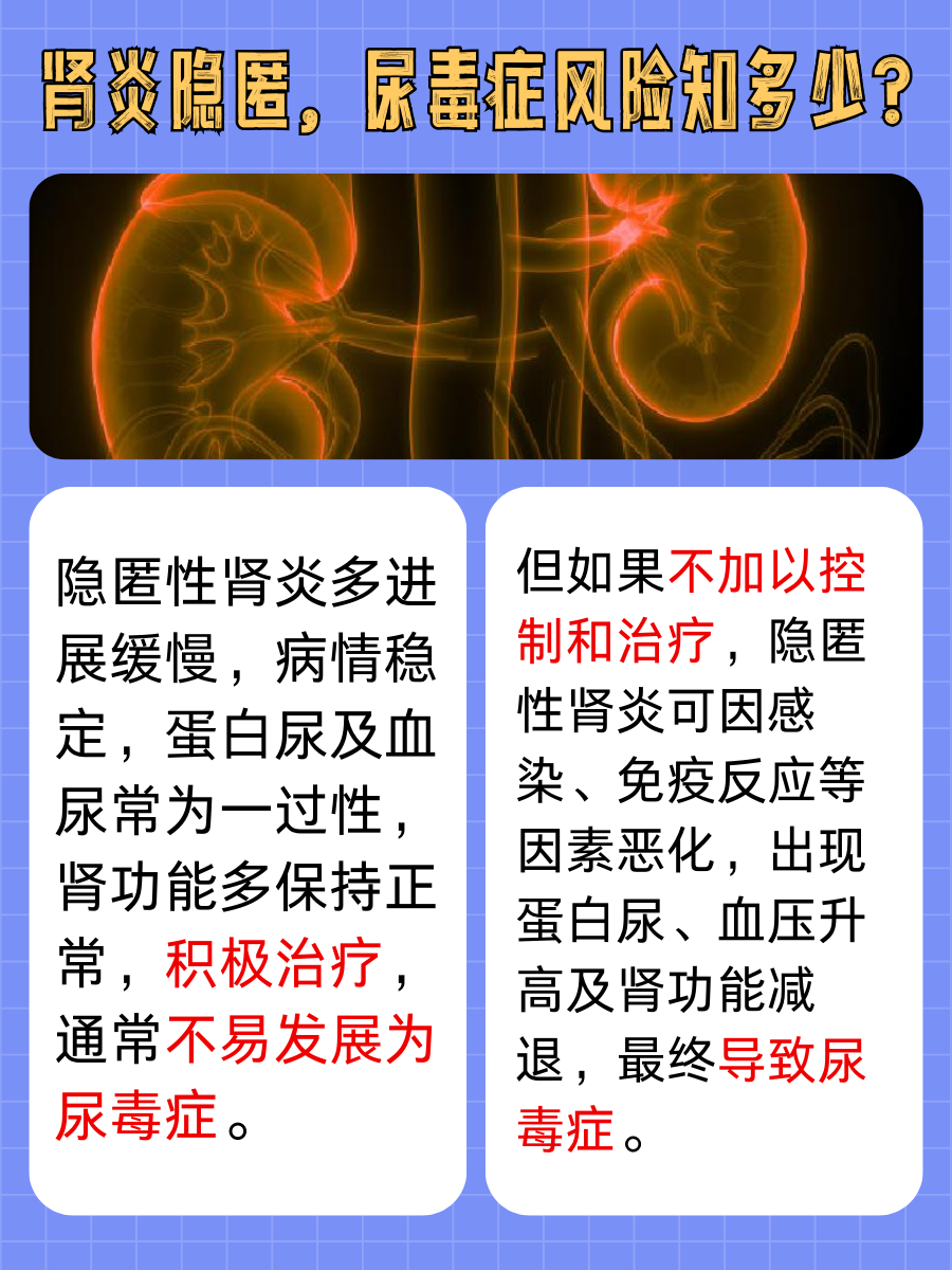 隐匿性肾炎，尿毒症的前兆？