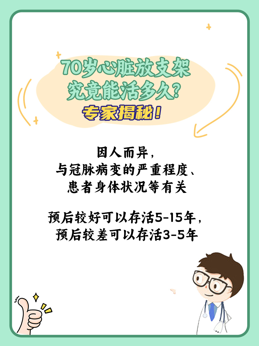 70岁心脏放支架，究竟能活多久？专家揭秘！