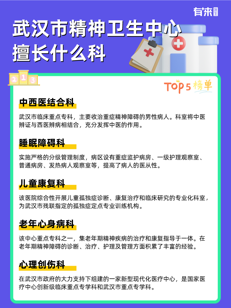 武汉市精神卫生中心擅长什么科