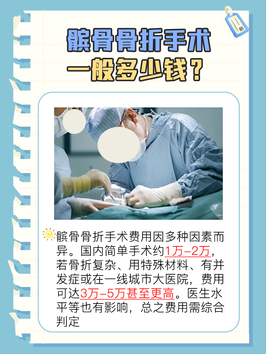 带你了解,髌骨骨折手术一般多少钱?