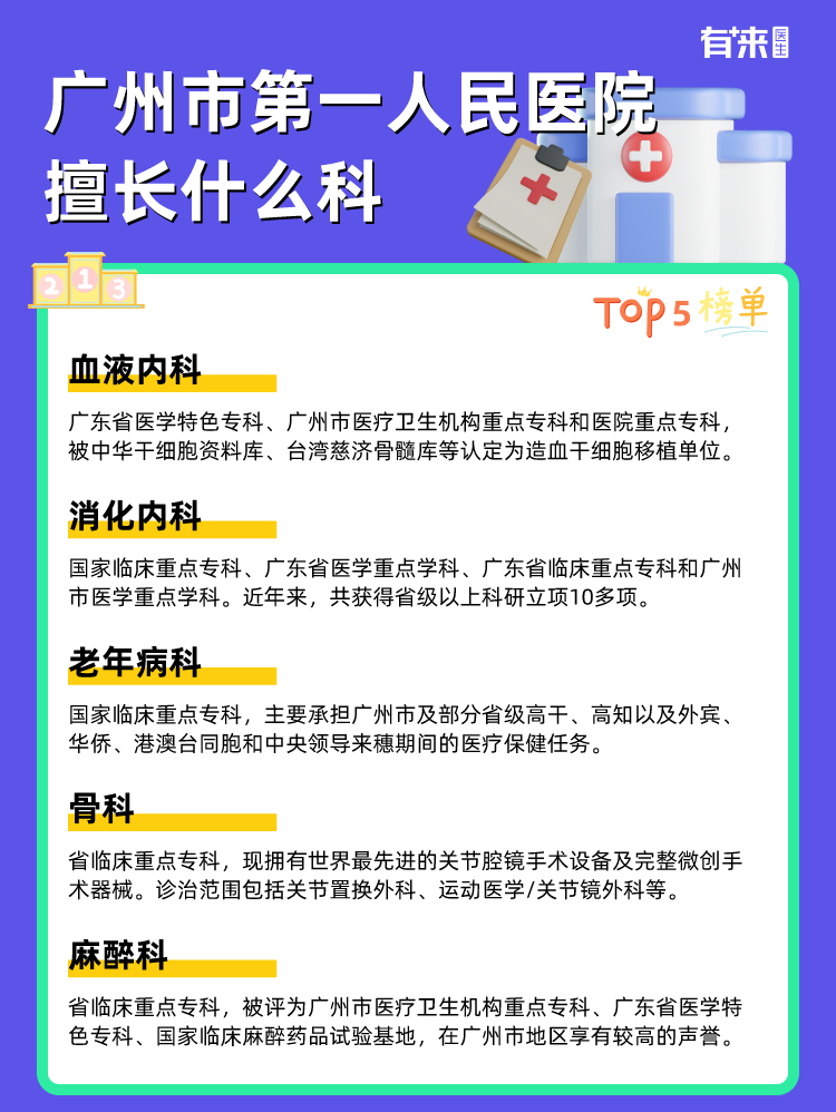 广州市第一人民医院擅长什么科