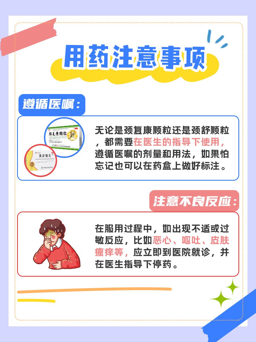 颈复康颗粒VS颈舒颗粒，两者有啥区别？