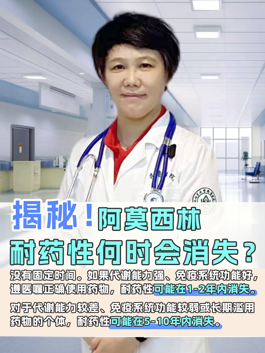 揭秘！阿莫西林耐药性何时会消失？