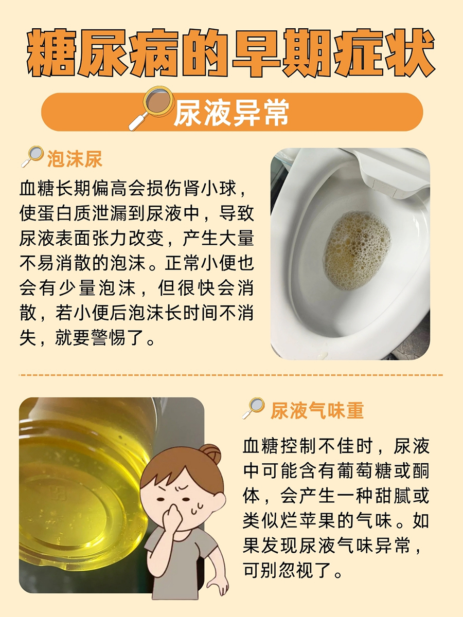 警惕！这些可能是糖尿病早期症状⚠️