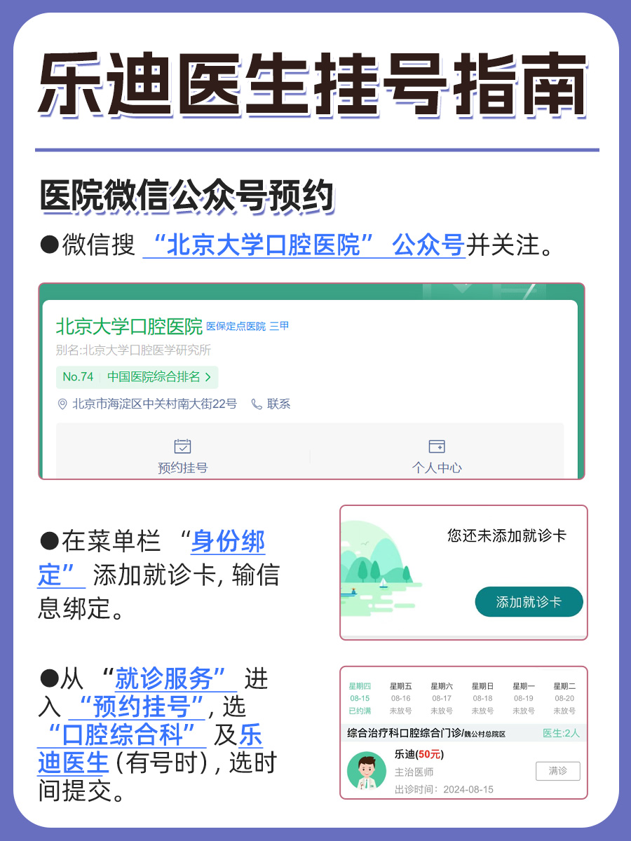北京大学口腔医院乐迪医生怎么样？怎么挂号？