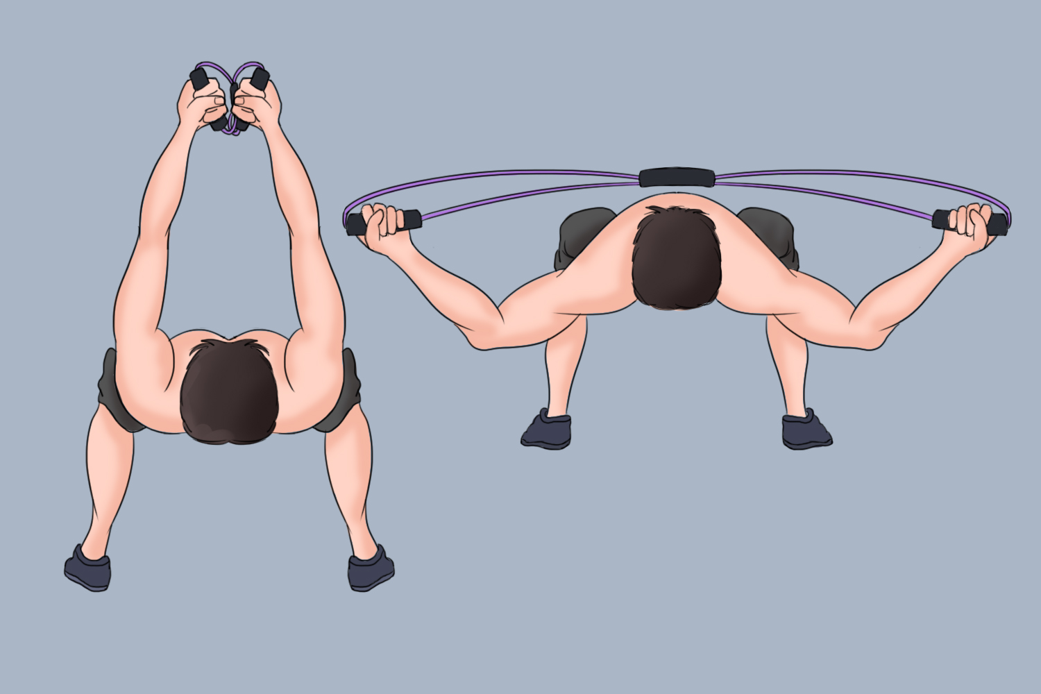 鸡胸扩胸运动图