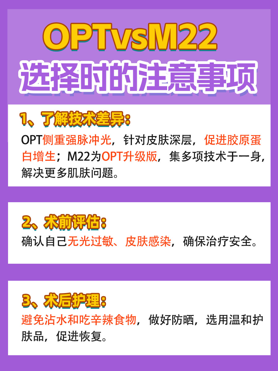 VS模式开启！opt光子嫩肤和m22区别