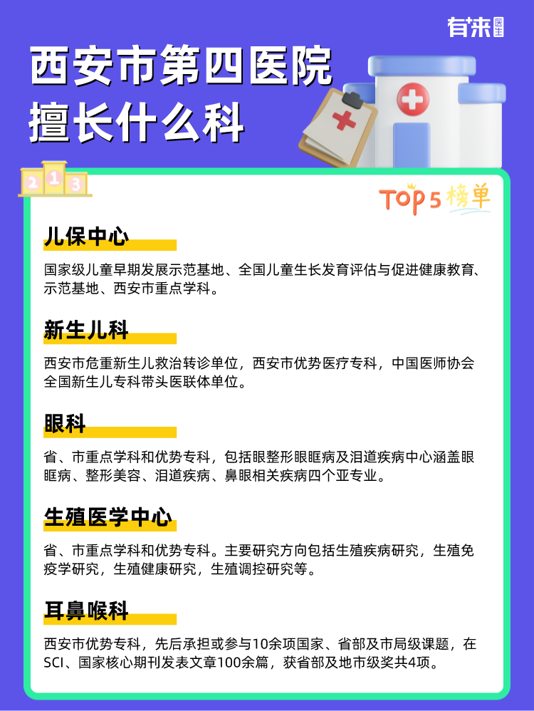 西安市第四医院擅长什么科
