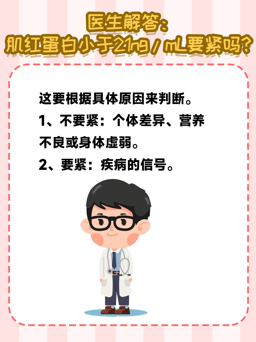 医生解答：肌红蛋白小于21ng/mL要紧吗？