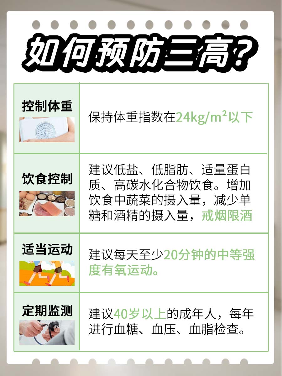 三高指什么？医生：看完这篇就明白了