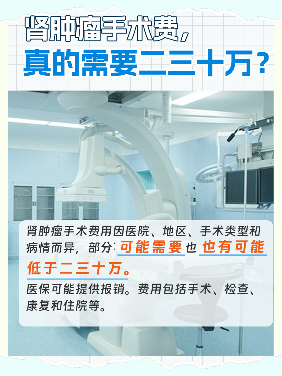 肾肿瘤手术费，真的需要二三十万？