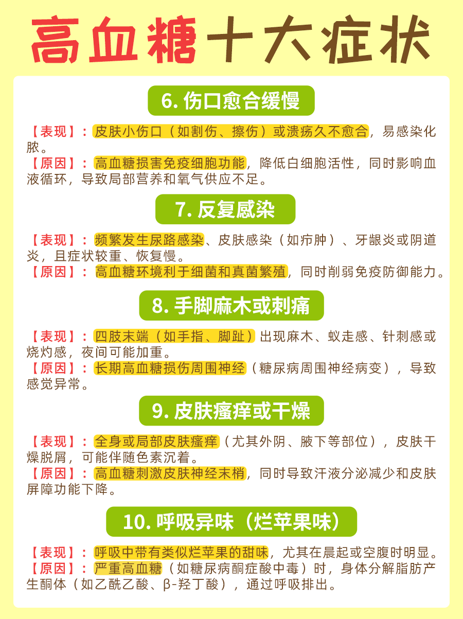 血糖高的10种症状，看看你中招了吗？