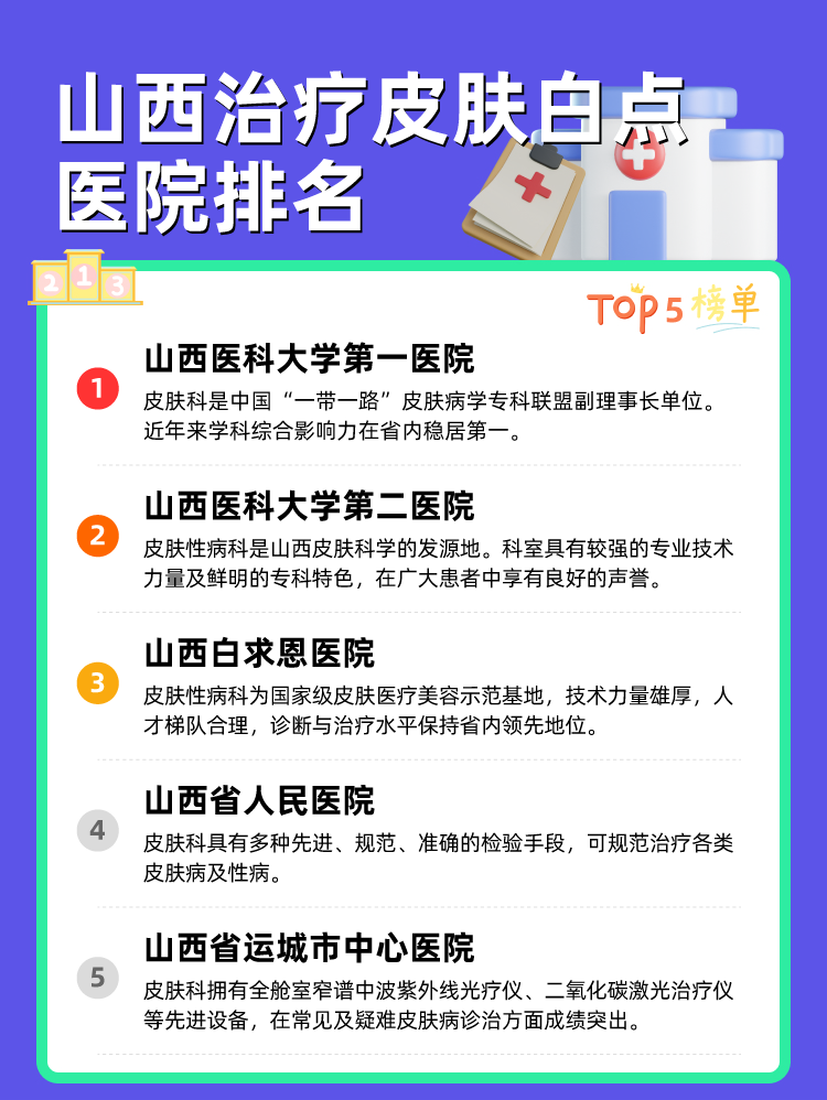 山西治疗皮肤白点医院排名
