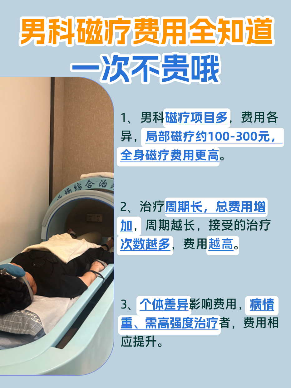 男科磁疗一次,价格透明无隐藏
