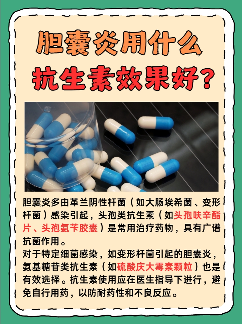 医生告诉你：胆囊炎用什么抗生素效果好
