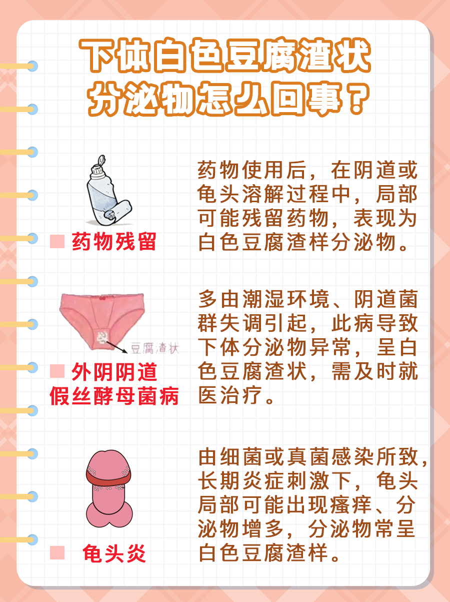下体白色豆腐渣分泌物,原来是这些原因