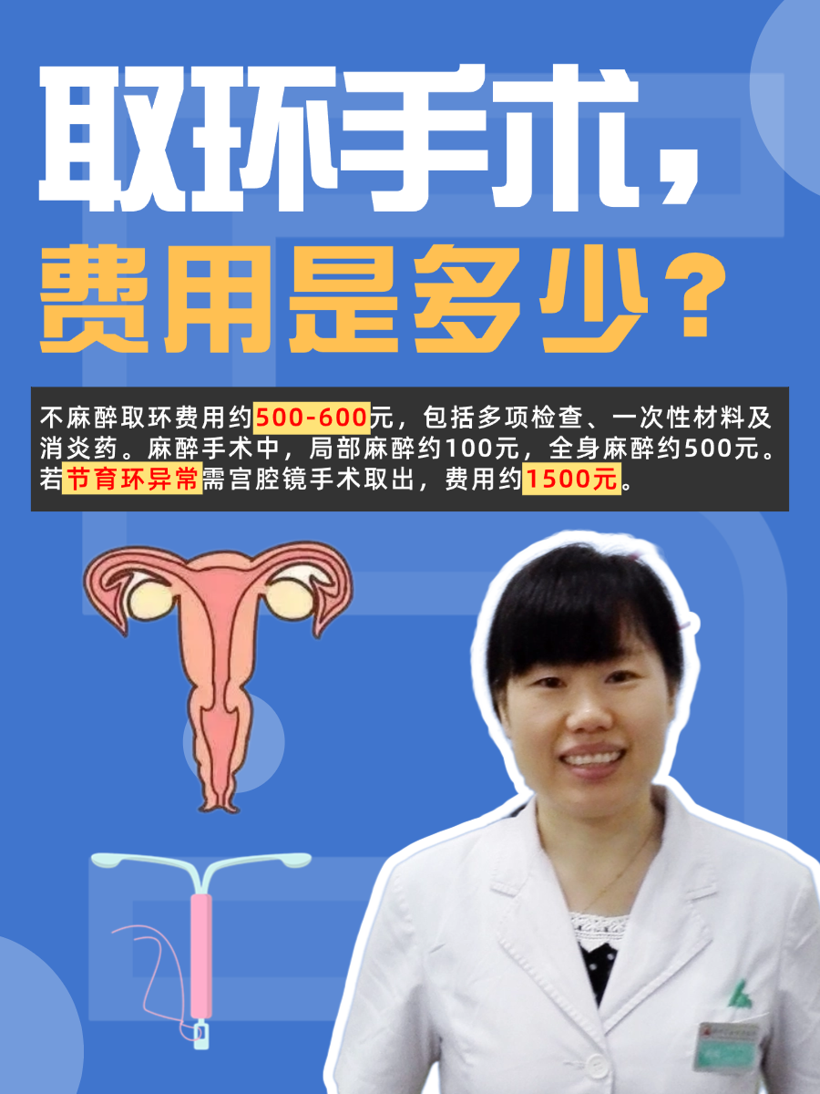 取环手术，费用是多少？