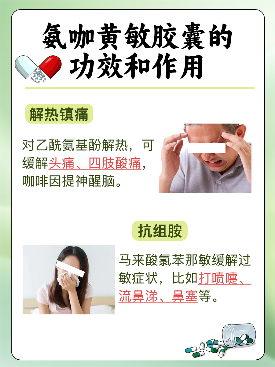 氨咖黄敏胶囊：了解功效和作用