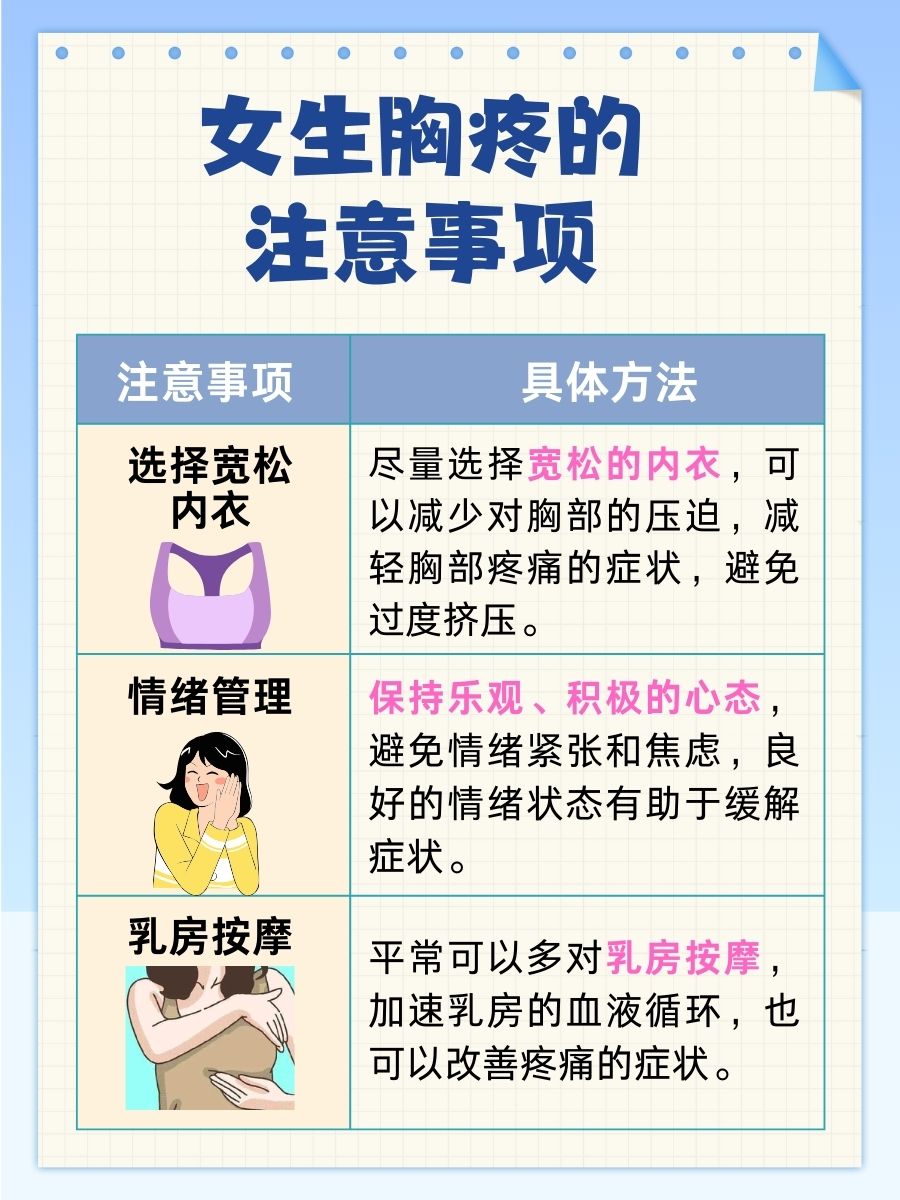 女生胸疼，来了解具体的原因