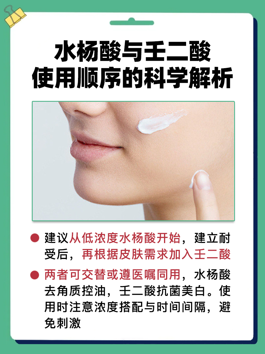 水杨酸与壬二酸使用顺序，先用哪个？