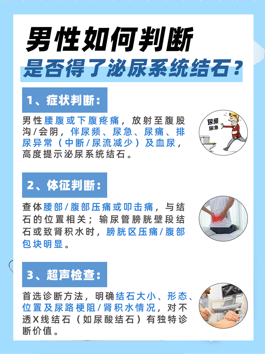 男性朋友看过来！怎么判断得了泌尿系统结石？