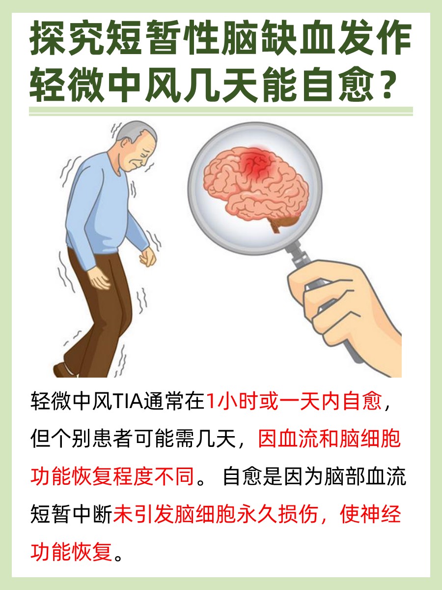 轻微中风自愈时间揭秘：一般需要几天恢复？