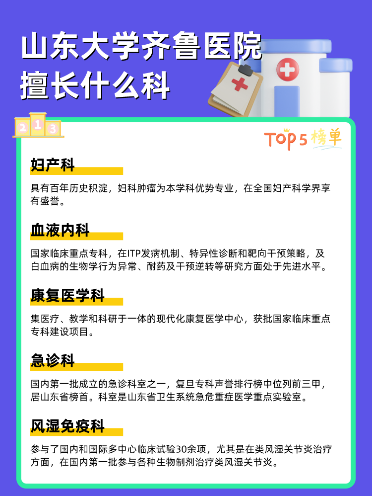山东大学齐鲁医院擅长什么科